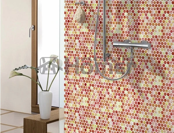 shipping free! orange ceramic mosaic tiles round 19mm bathroom shower HME7026 kitchen backsplash | Дом и сад
