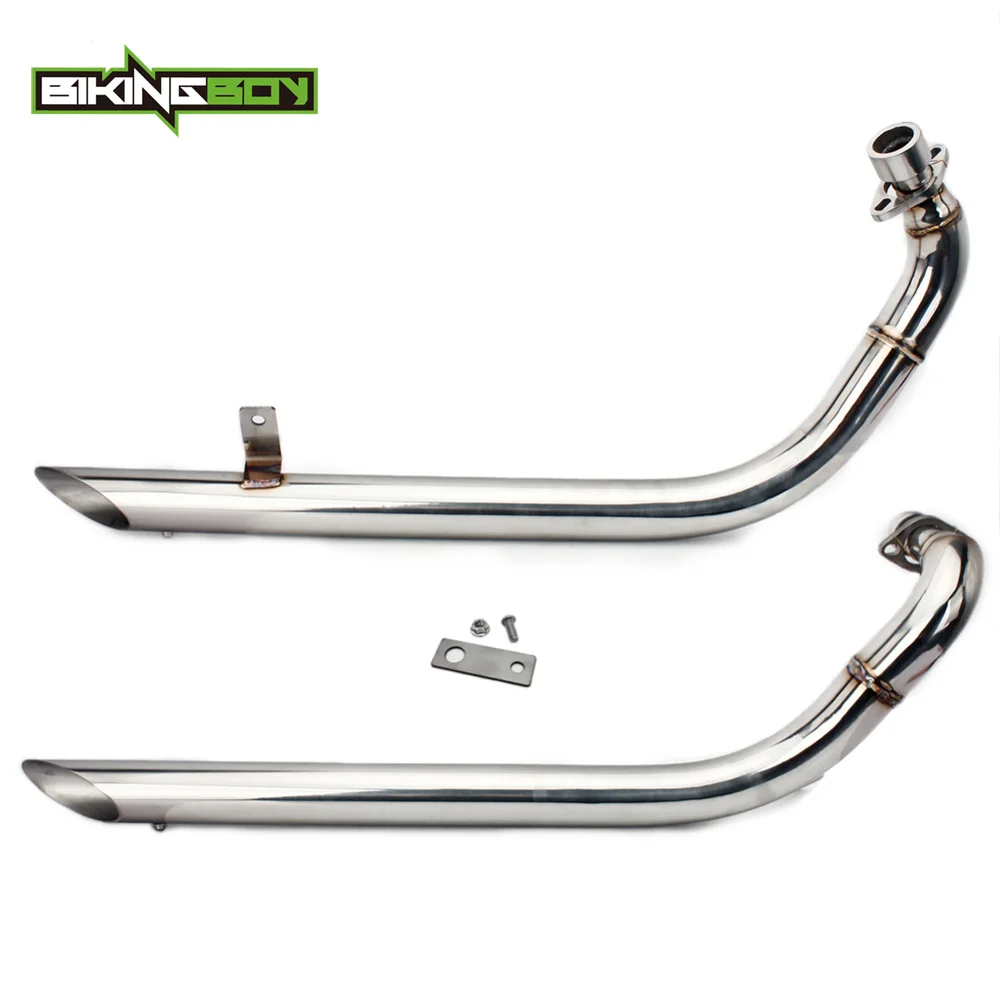 BIKINGBOY для Yamaha XV 535 Virago XV 400 Virago XV535 XV400 1987-2004 98-04 полный комплект глушитель выхлопной системы трубы+ глушители