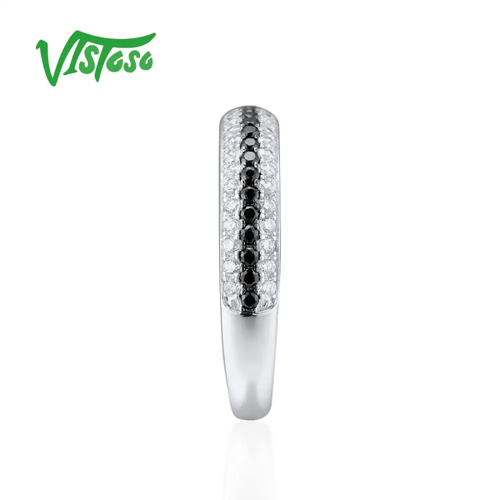 VISTOSO 925 пробы Серебряные кольца для Для женщин кольцо вечерние помолвки свадьбы