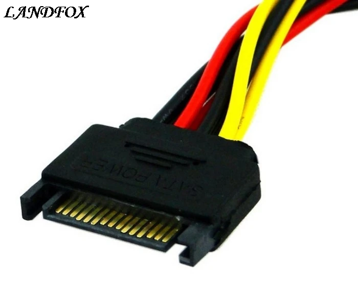 15 pin SATA Штекерный штекер на 2 гнездовых внешний жесткий диск разветвитель