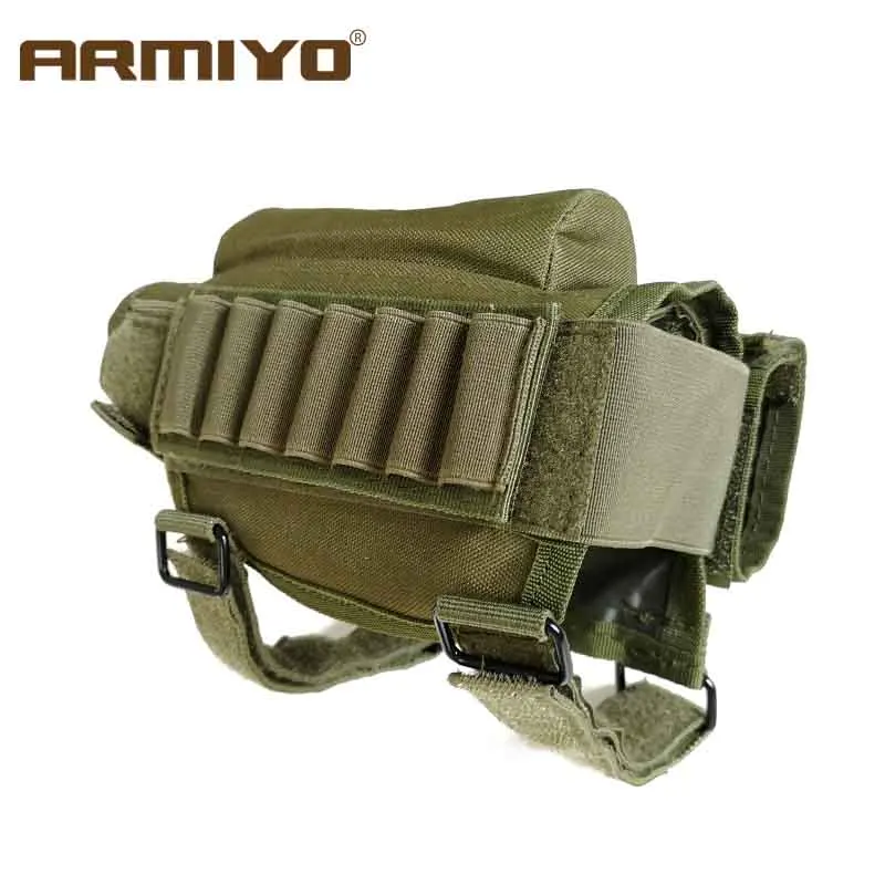 Army Green Armiyo Регулируемый Открытый тактический приклад винтовка щек отдых чехол пуля держатель нейлон стояк Pad патроны картриджи сумка кобура - Цвет: Army Green