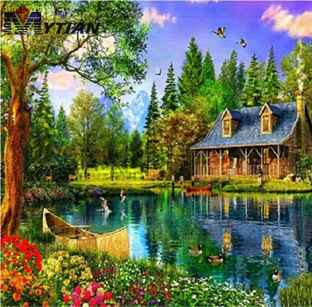 

5D Diy Diamond Painting Cross Stitch Kit Diamond Embroidery Mosaic Pattern Landscape Full Square/Round Drill Handmade Home Decor
