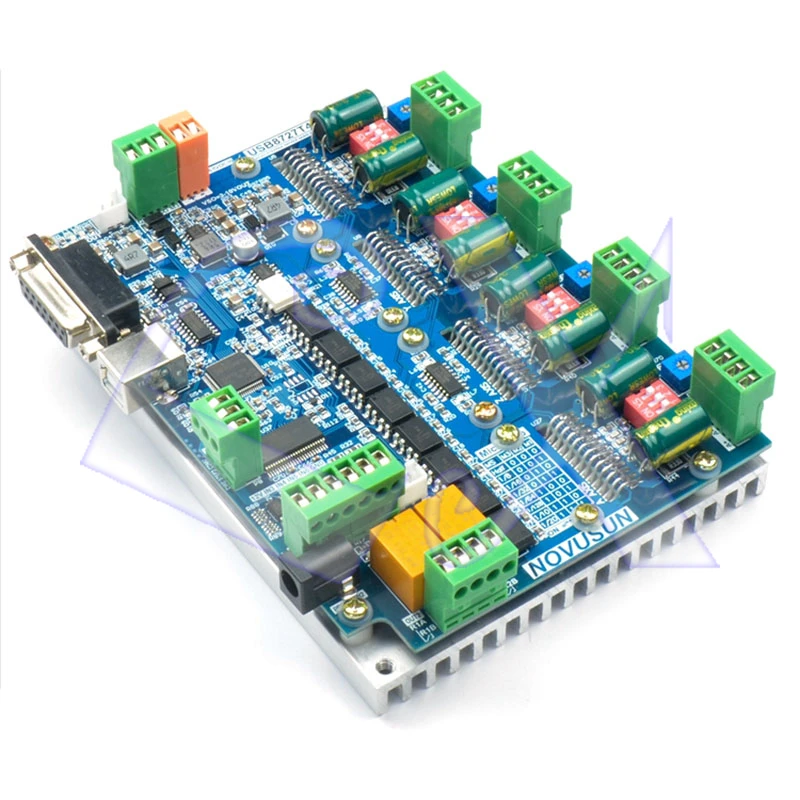 Бесплатная доставка 125 К USB Mach3 4 оси шаговый двигатель Drive Card + ЖК-дисплей ручной
