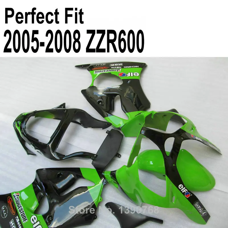 ABS обтекатель комплект для Kawasaki ZZR600 zz r600 2005 2006 2007 2008 05 06 07 08 литья под давлением