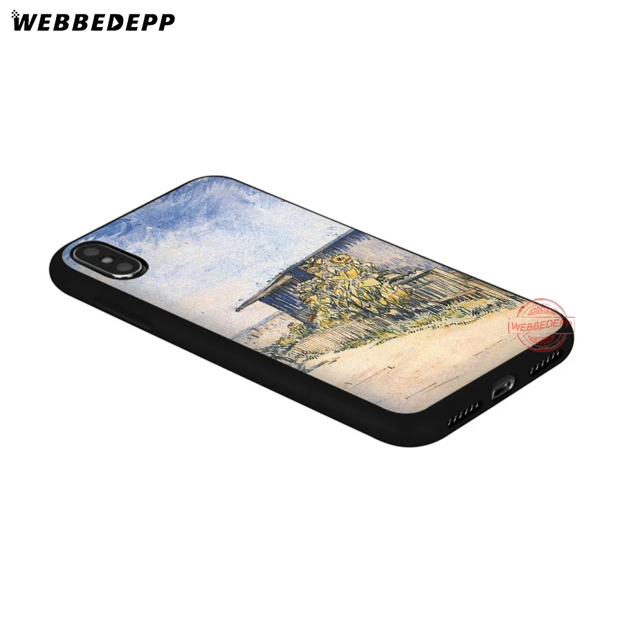 Мягкий силиконовый чехол WEBBEDEPP Vincent Van Gogh Sunflower для iPhone 8 7 6S 6 Plus 11 Pro XS Max XR X 5 5S SE |