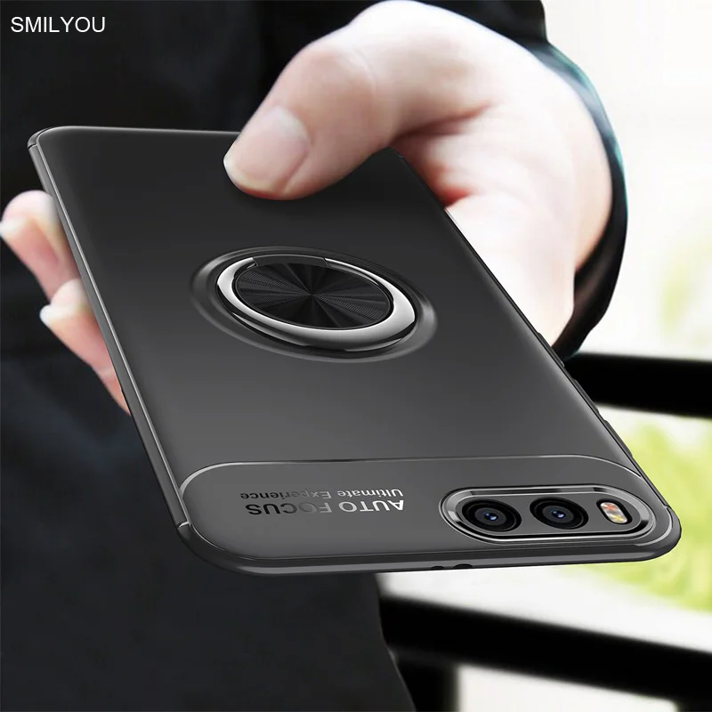 Модный чехол с полной защитой для Xiaomi Mi6 Mi5 6X MAX2 MIX2 MIX2S магнитным кольцом и