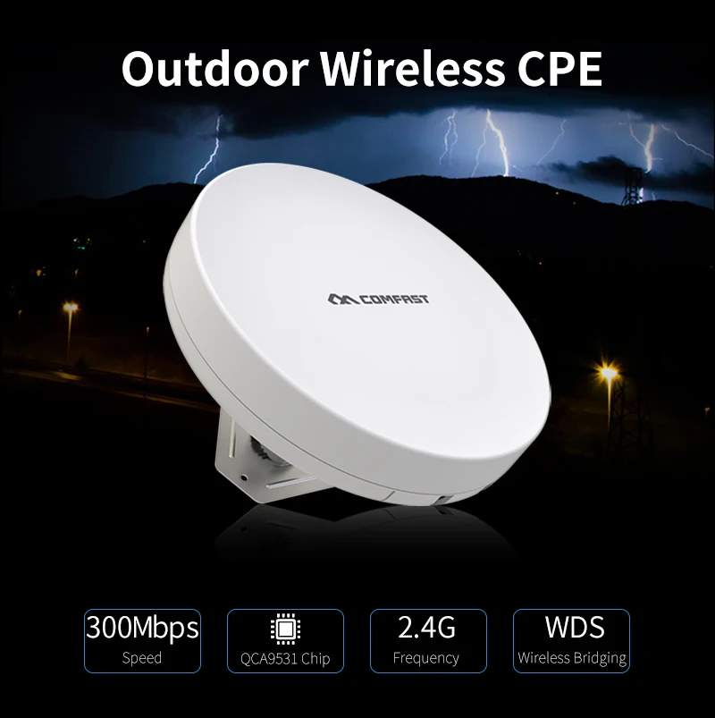 Comfast открытый беспроводной репитер удлинитель wifi AP 2 4G 300 M Открытый CPE