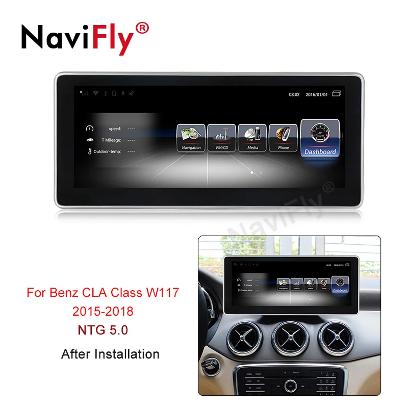 Navifly Android 10,25 ''полный сенсорный автомобильный Радио мультимедийный плеер для Benz CLA класс W117 2013- автомобильный аудио gps навигатор