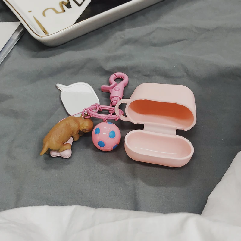Силиконовый Bluetooth беспроводной чехол для наушников Защитный чехол для Airpods аксессуары для Apple Airpods зарядка коробка брелок