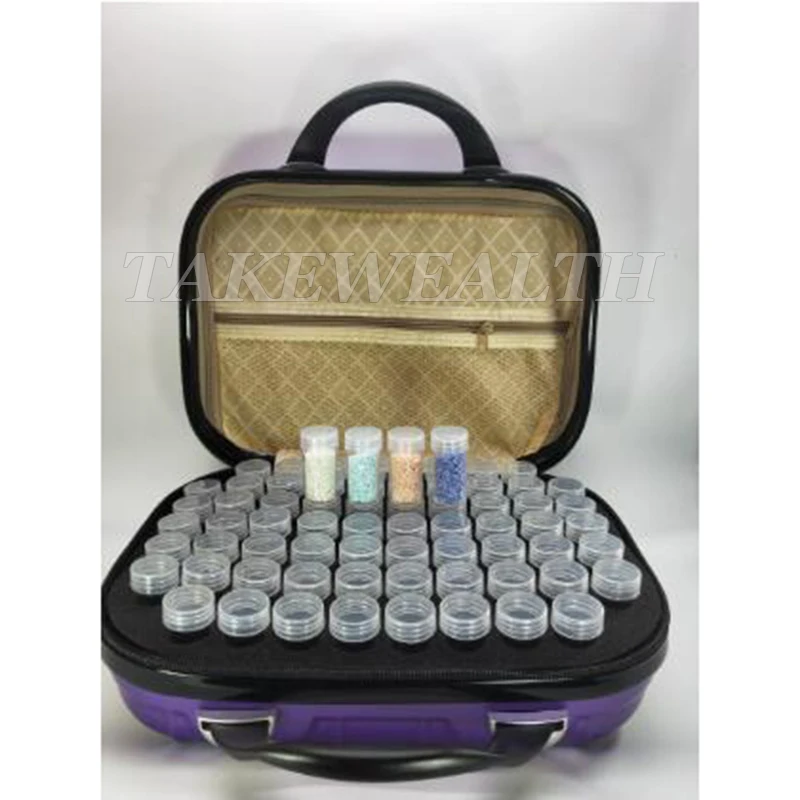 132 Bottles Diamond Painting Cross Stitch Accessories Tool Box Container Diamond Storage Full Square 5D Embroidery Mosaic