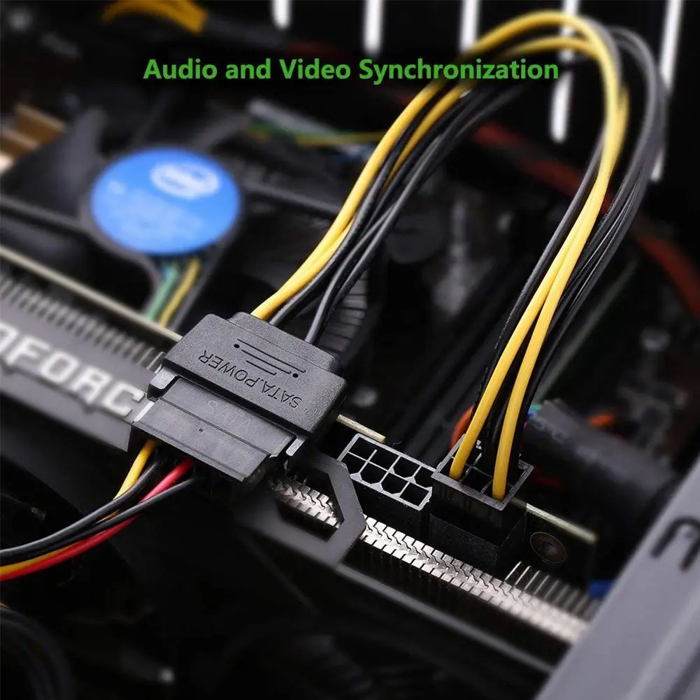SATA кабель адаптера питания 5 шт. 15 контактный к 6 PCI экспресс карта силовой 0.66Ft/0 20 M|