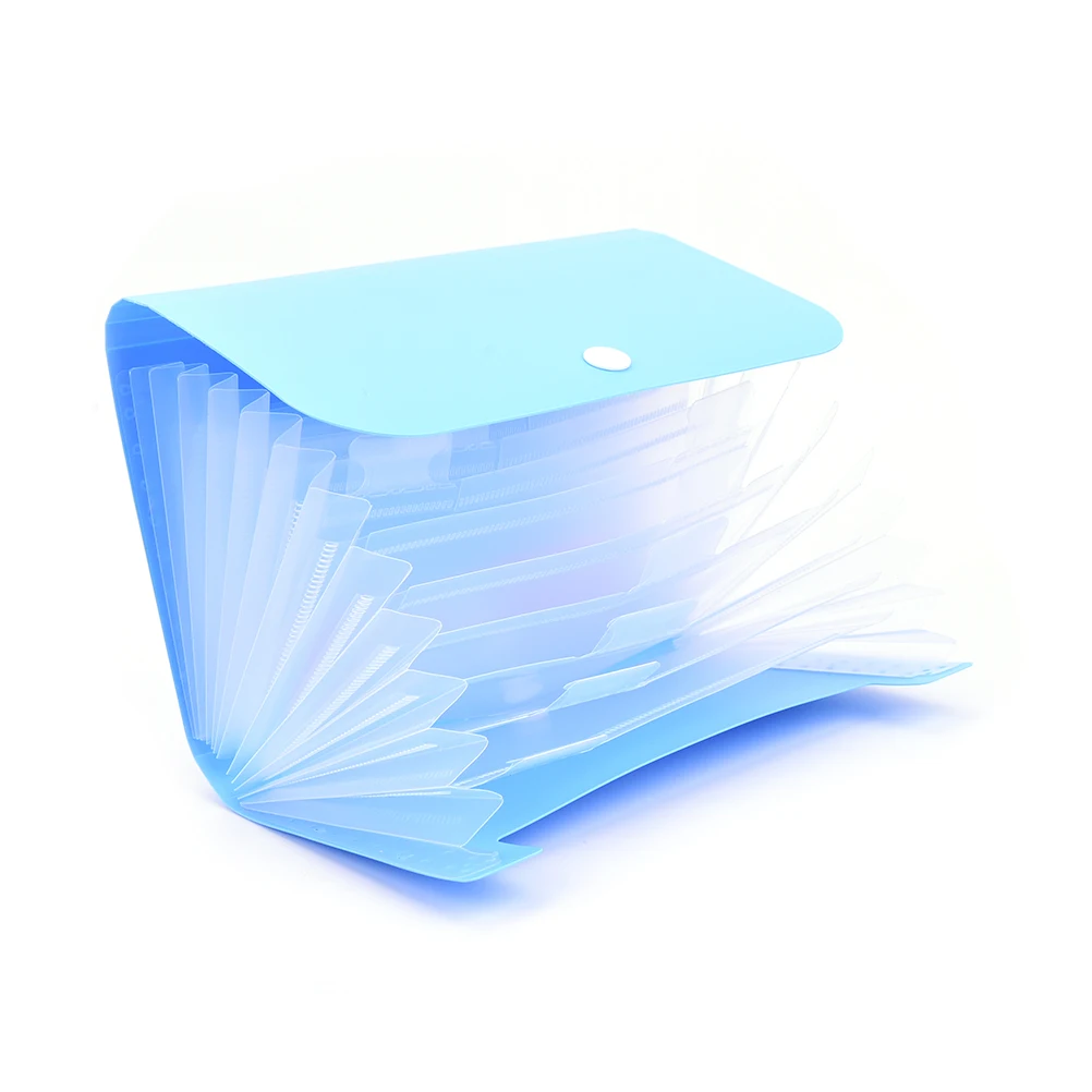 

1pc File Folder Expanding Wallet Small Plastic Candy Color Document Bag Bill Folder Random Color