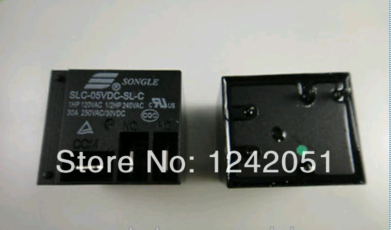 

25 шт. T91 SLC-5VDC-SL-C 5pin черное электрическое реле мощности PCB 30A 250VAC