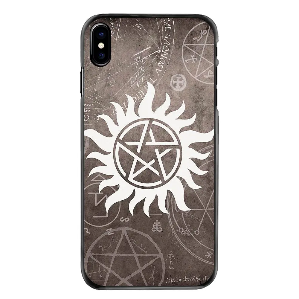 For Samsung Galaxy A3 A5 A7 A8 J1 J2 J3 J5 J7 Prime 2015 2016 2017 Plastic Black Cover Case Supernatural TV Show Quotes logo Art |