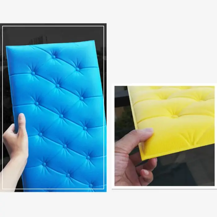 3D стикер стены сплошной цвет из искусственной кожи пены наклейка на стену для гостиной офиса MYDING
