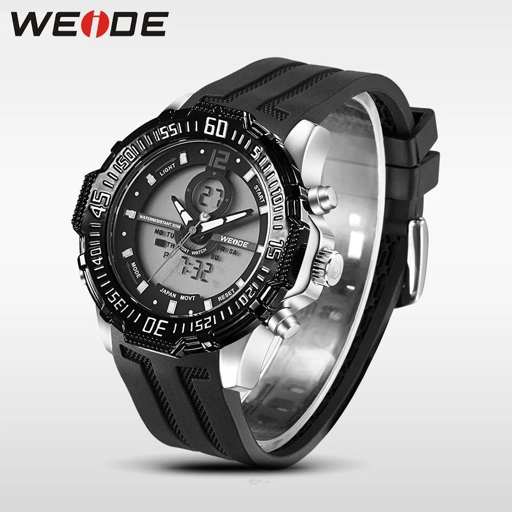 WEIDE светодиодный электронные часы лучший бренд класса люкс мужские черные