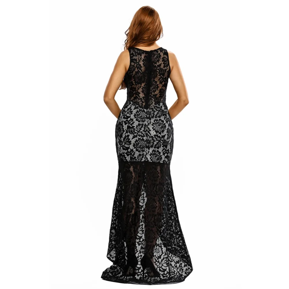 Фондовый платье cap рукавом танец на 2017 шифон вечернее festa/Рукавов кружева рыбий