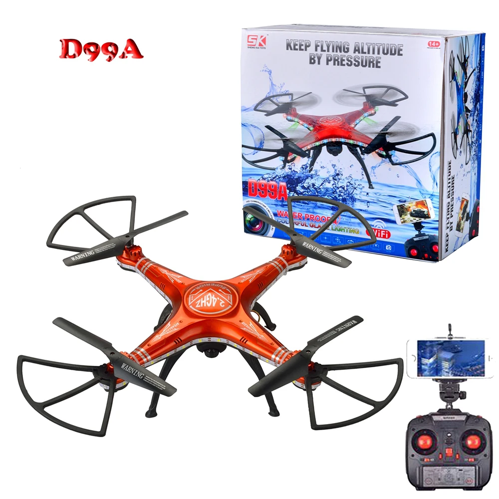 SHENGKAI D99A Водонепроницаемый RC Мультикоптер WIFI FPV 2 МЕГАПИКСЕЛЬНАЯ Камера HD 2.4 Г 4CH 6