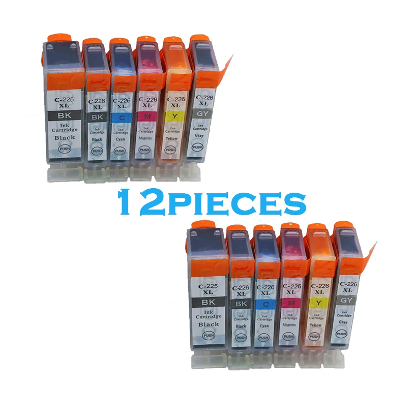 Картридж для принтера Canon PIXMA MG6120 MG6220 MG8220 MG8120 MG8120B PGI 225 CLI226 12 шт. | Компьютеры и офис