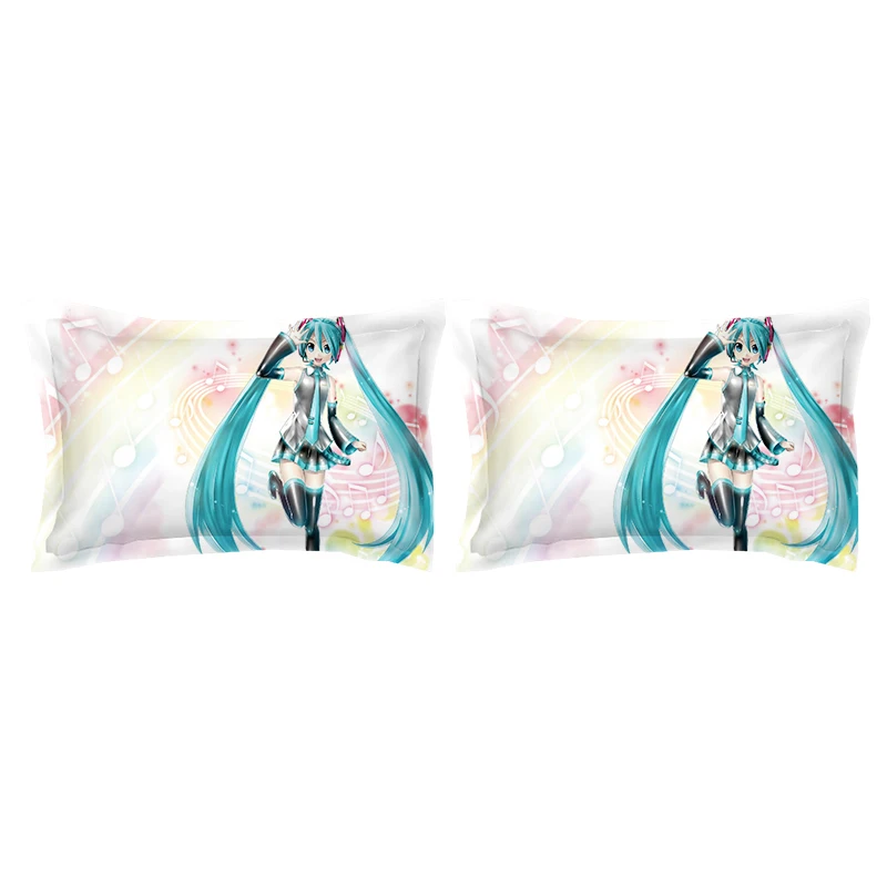 Стильный дизайн короткая футболка с героями из японского аниме «Hatsune Miku постельное бельё без 3/4 вещи в комплекте, детская одежда для дома с изображениями героев мультфильма текстильная королева Королевское постельное белье