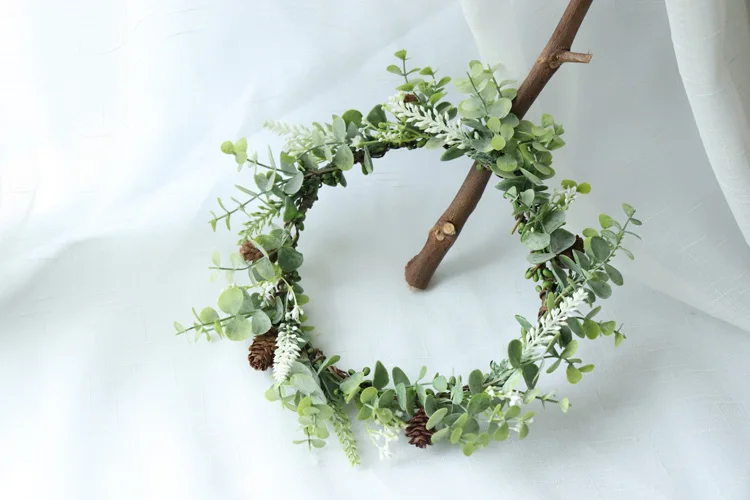 New arrival leaf romantic head garland Wreath hairwear bridal girl kid wedding party flower hairbands free shipping | Украшения и