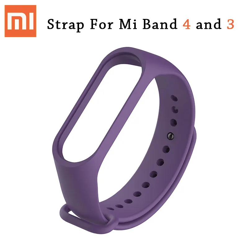 Purple Силиконовый mi Band 3 4 ремешок для оригинальной Xiaomi mi Band 4 mi band 3 браслет часы сменный ремешок на запястье Карлос Корреа аксессуары - Цвет: Purple