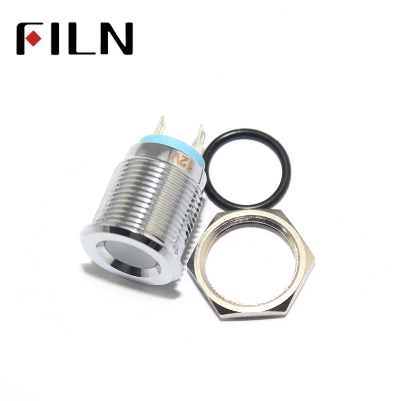 FILN FL1M 16FJ 2 12V 24V 220v красная синяя зеленая светодиодный металлический индикатор 16mm