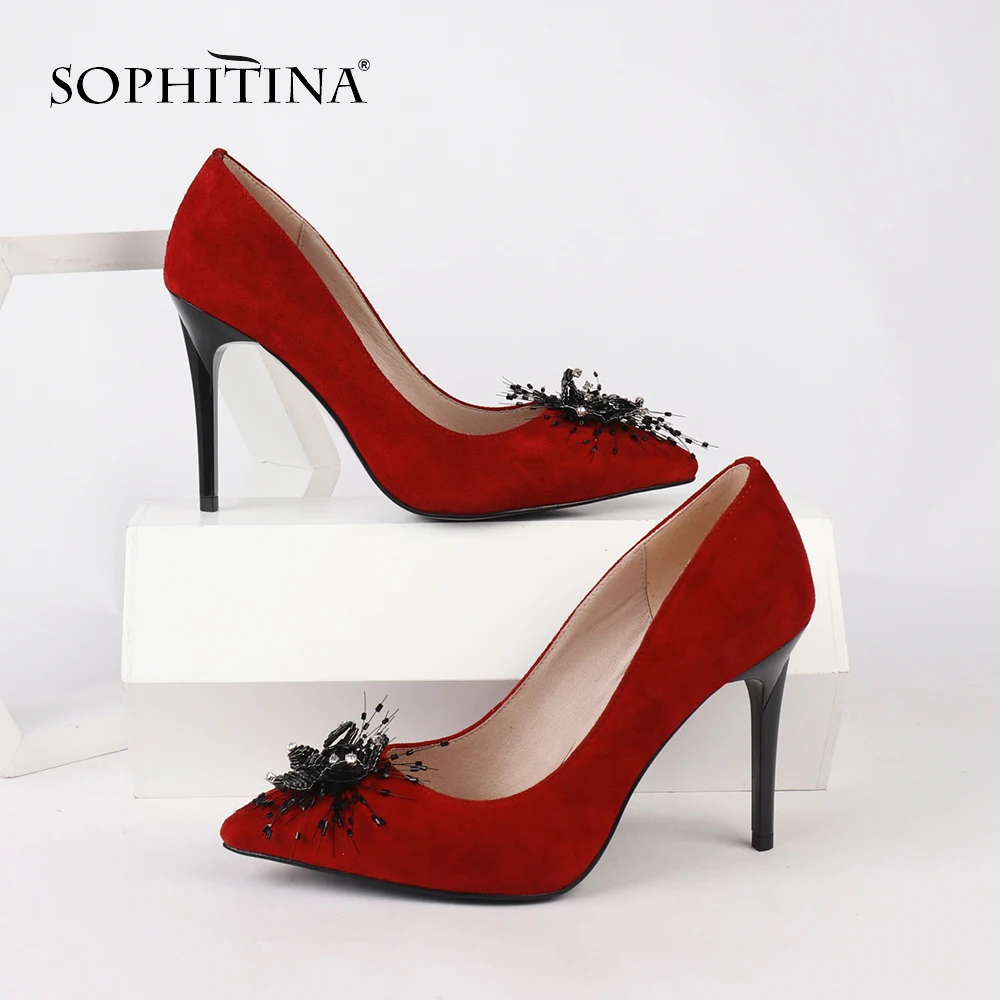 SOPHITINA/элегантные туфли-лодочки с цветочным принтом очень высокое качество