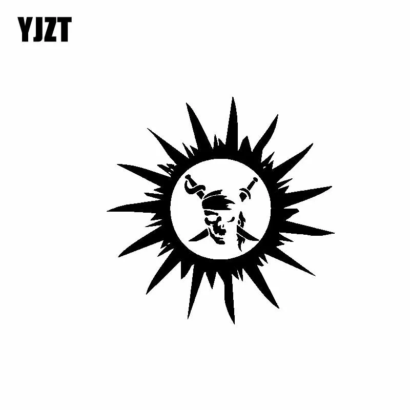 

YJZT 15.1CM*15.1CM Interesting Pirate Sun Beautiful Artistic Delicate Nice Vinyl Decal Car Sticker Black/Silver C19-1573