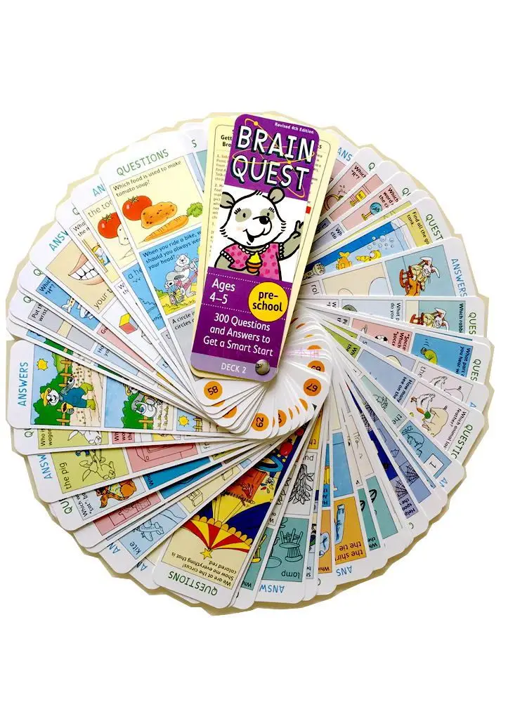 Английская версия стикеров для интеллектуального развития Brain Quest книги вопросы