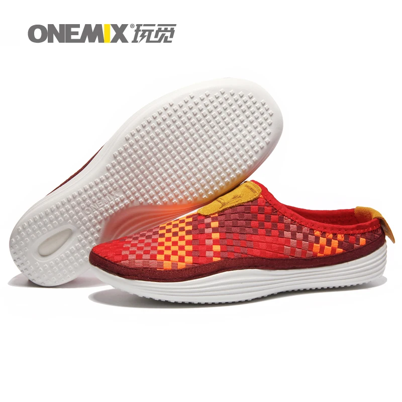 2017 Onemix женщины Flyknit дышащая удобная обувь для прогулок леди кроссовки красочные
