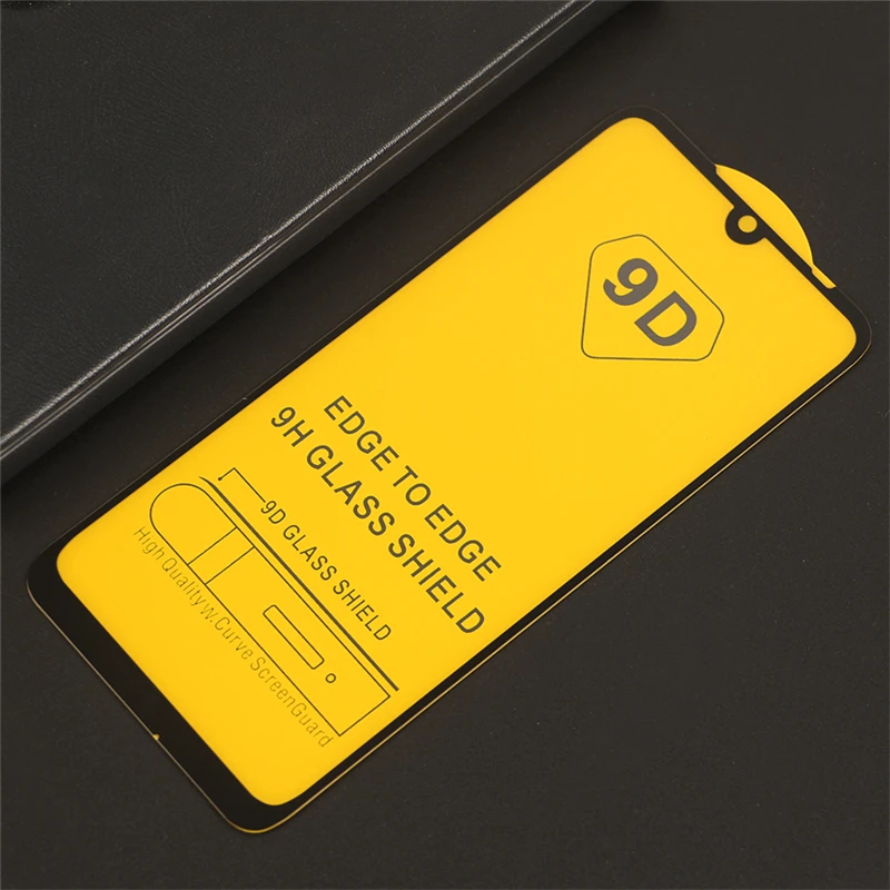 Закаленное стекло с полным клеем для Xiaomi Redmi Note 7 Защитное экрана полное покрытие