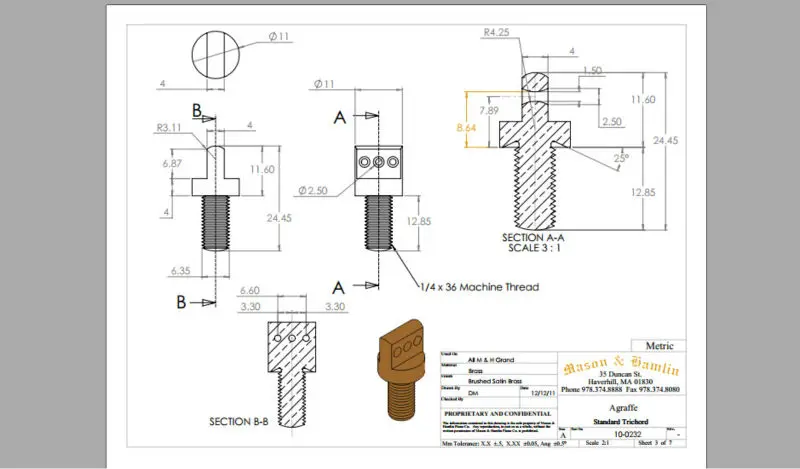 

Brass 11#24.45 mm, three hole , 100 pcs,