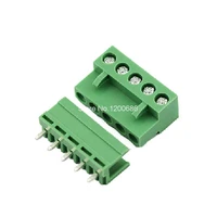 5pin 5 08 terminal plug type 300v 10a 5 08mm pitch connector pcb screw terminal block connector