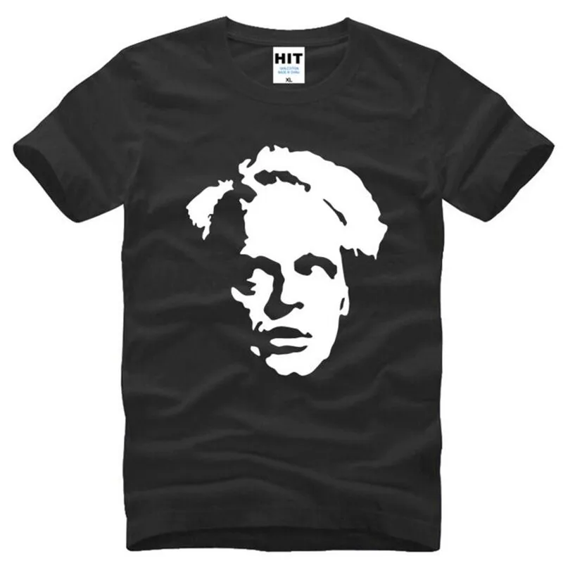 Футболка мужская с принтом Клаус Kinski стильная тенниска из хлопка коротким