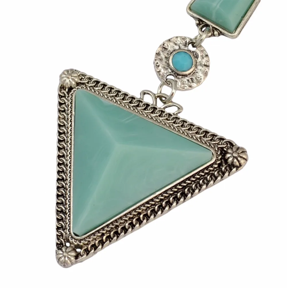 

Bohemian Tibetan Resin Geometric Shape Choker Elephant Multiple Elements Tassel Pendant Long Necklaces For Women Fashion Jewelry