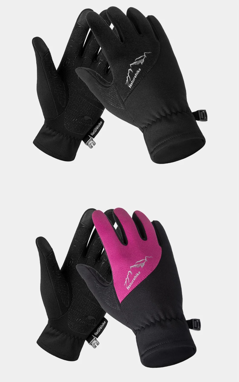 Naturehike зимние уличные спортивные перчатки с сенсорным экраном смартфон текстовые перчатки ветрозащитные теплые для вождения велоспорта бега