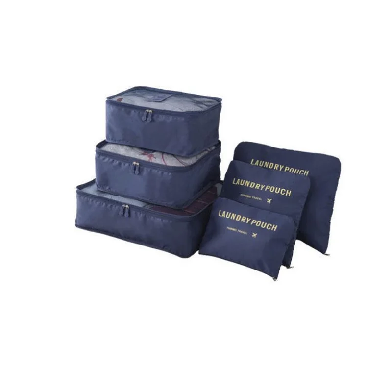 Нейлоновая Дорожная сумка унисекс набор из 6 упаковочных кубиков органайзер