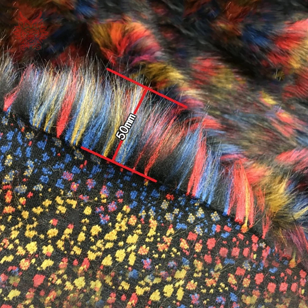 Tip dye melange 5 см ткань искусственный мех шерсть енота плюшевая имитация меха ткань поплин telas tecidos stoffen 160*45 см 1 шт. SP5723