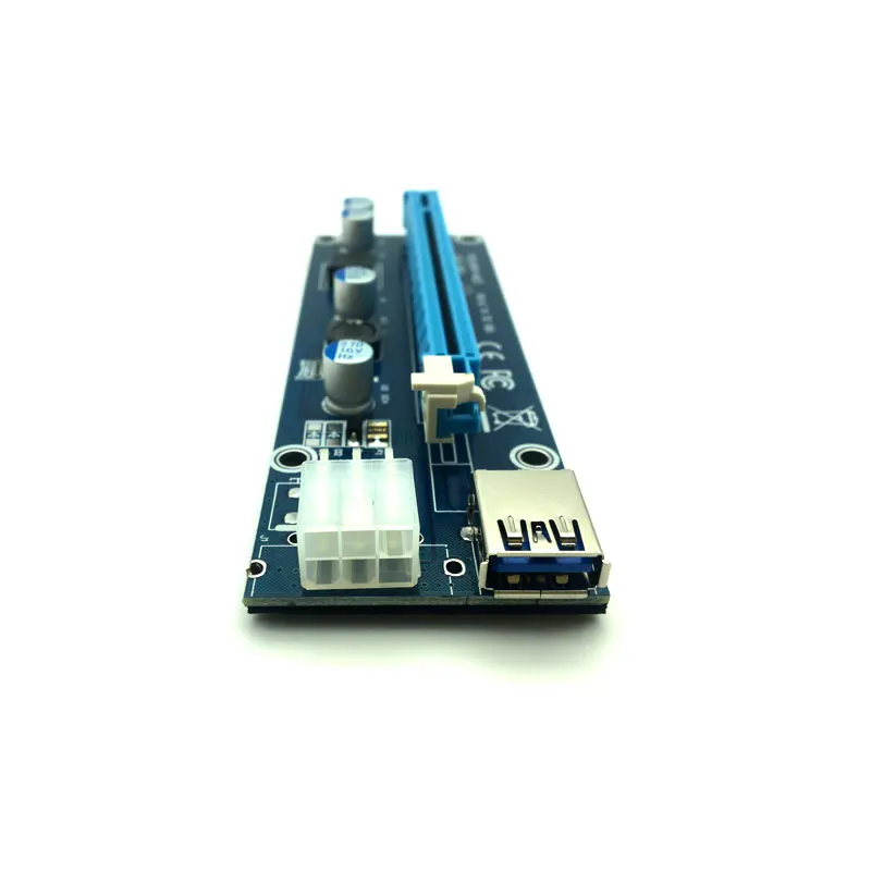 Pcie Riser 16x к 1X Mini PCI E PCIe Express 60 см расширитель карты адаптер SATA 6Pin/4pin кабель питания