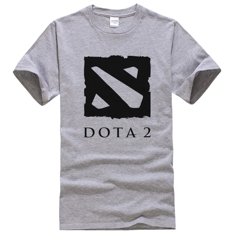 Defense of the Ancient, Мужская футболка, Dota 2, Мужская футболка для мультиплеерной игры, Мужская хлопковая футболка с круглым вырезом, футболки, S-2XL, T194 - Цвет: gray