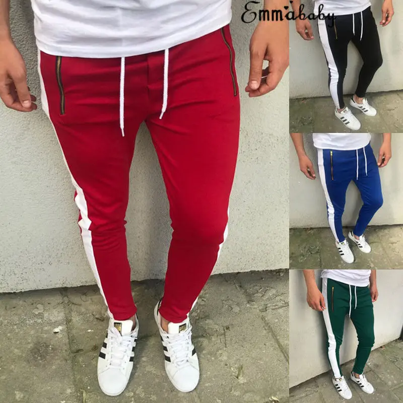 Hirigin 2018 мужские бегуны s Streetwear тонкие спортивные брюки с завязками крутые