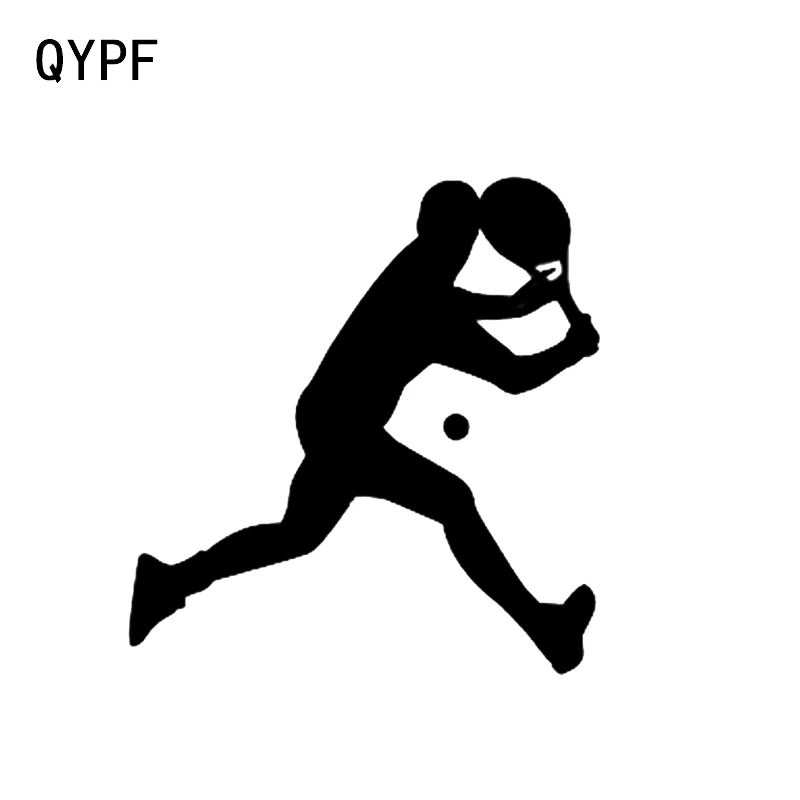 

QYPF 13.1*13.9CM Interesting Sport Tennis Decor Car Sticker Vinyl Accessories Black/Silver Graphic C16-1550
