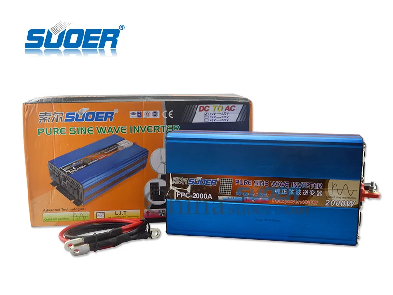 Suoer【Pure Sine Wave Inverter】 12v 220v pure sine wave inverter 2000w power inverter(FPC-2000A) | Обустройство дома