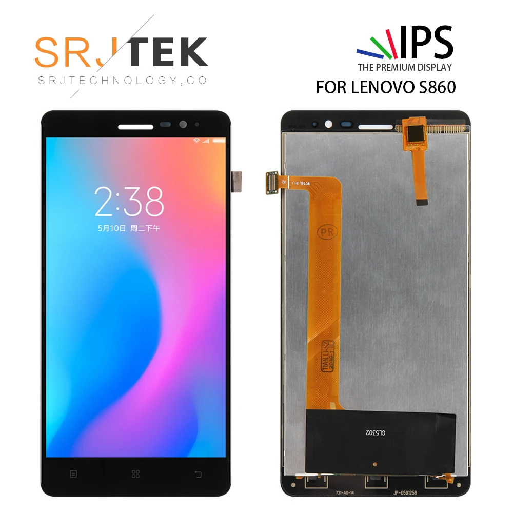 Дисплей 5,3 '1280x720 для Lenovo S860, ЖК-дисплей с сенсорным экраном и дигитайзером, запасные части для Lenovo S860, ЖК-дисплей, панель экрана