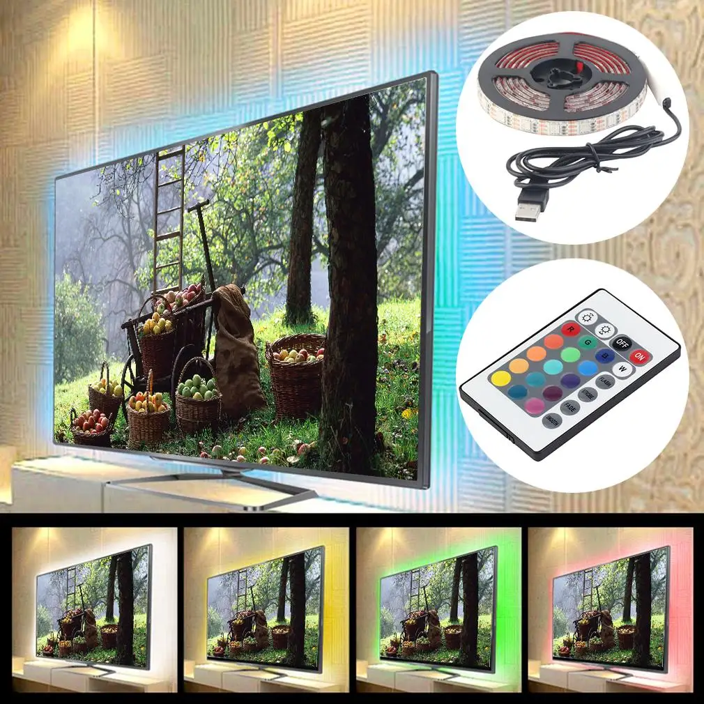 Светодиодная лента ICOCO 1 шт. 12 RGB 5050 SMD черная/белая водонепроницаемая 5 В с пультом