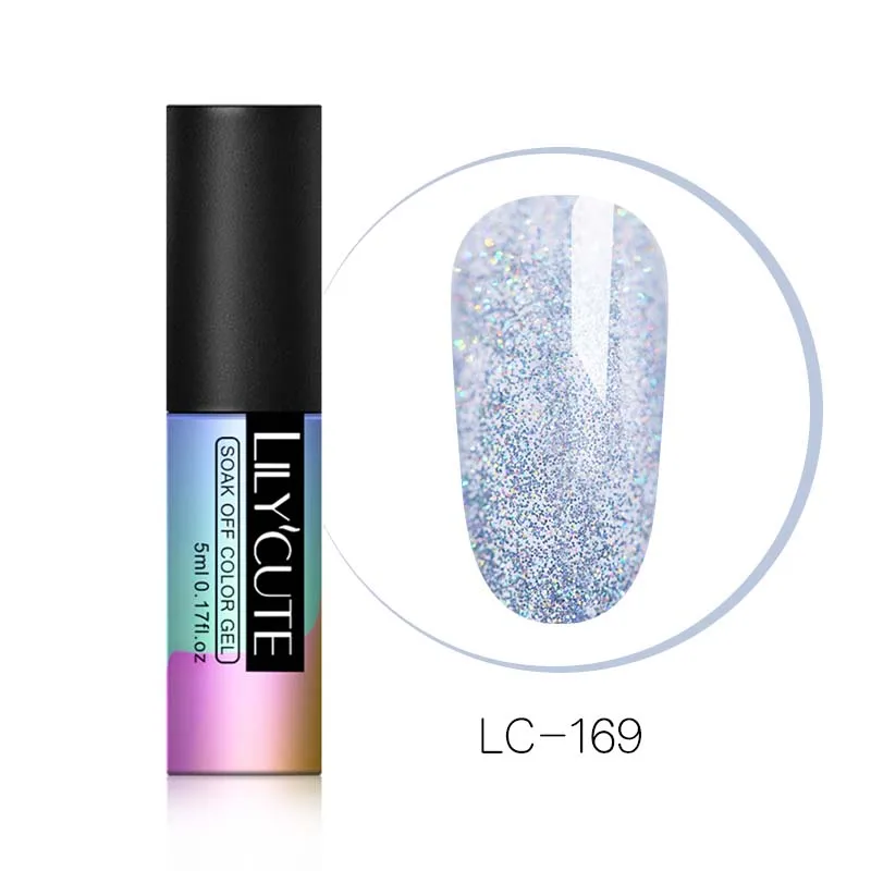 LC-169 LILYCUTE розовый УФ-гель для ногтей чистый цвет ногтей покрытие замочить от УФ светодиодный DIY Дизайн ногтей гель лак красный Маникюр 5 мл - Цвет: LC-169
