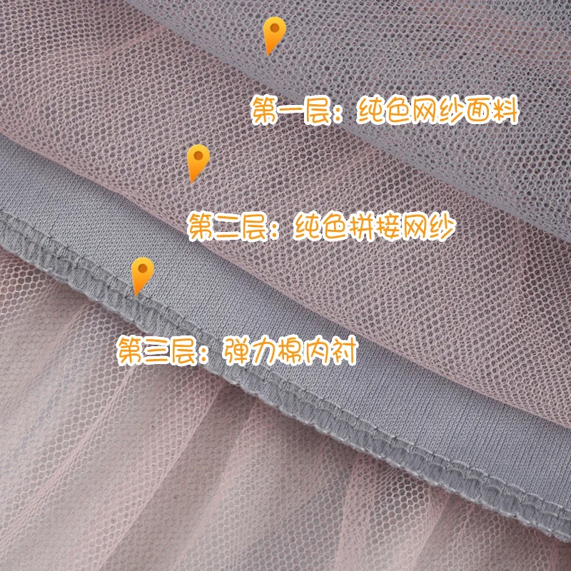 

Pleated Skirt 2021 New Summer Korean Women Tulle Skirts High Waist Slim Patchwork Female Tutu Skirts Double Layers Faldas Saias
