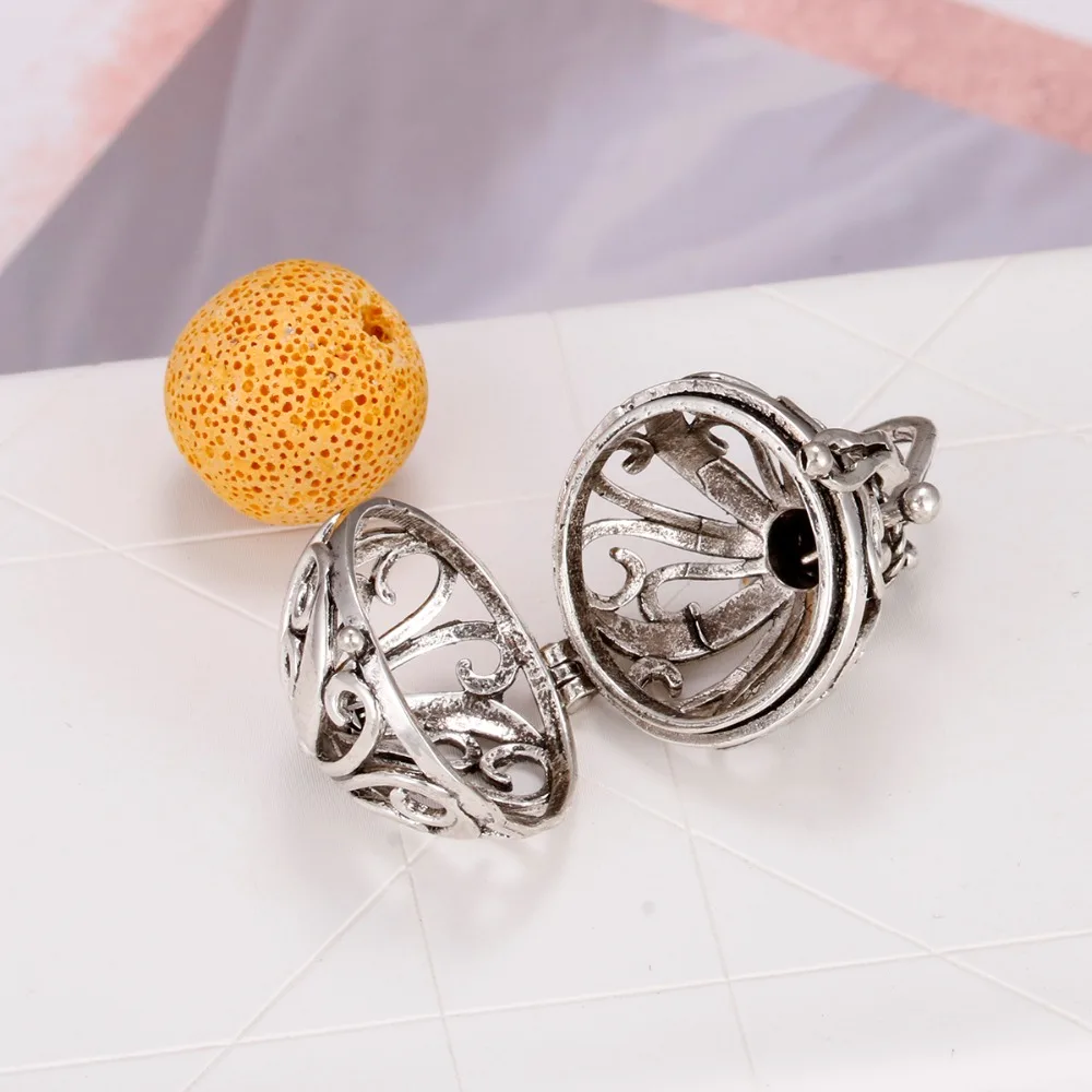 1 шт. винтажная Серебряная лоза корона медный медальон диффузор эфирного масла