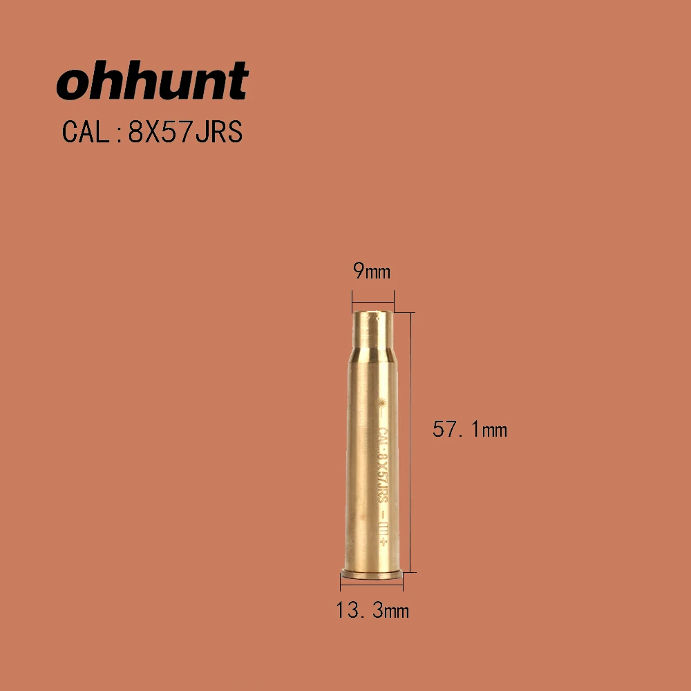 Ohhunt Охота Коллиматорный прицел отдельно Кол-во 7.62X54R 7,62X39 7X57R 8X57JRS 9,3X62 30-300WIN 6,5X55 коэф. Картридж красный лазерный Boresighter - Цвет: cal 8x57JRS